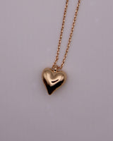 shiny heart long necklace