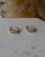dot wave pinky ring & ear cuff