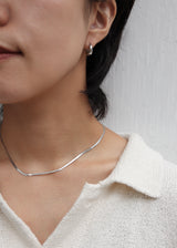 flat snake stainless necklace