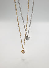 solitaire drop stainless necklace (stainless steel)