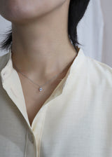 solitaire drop stainless necklace (stainless steel)