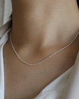 crystal chain necklace (silver925)