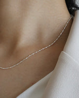 crystal chain necklace (silver925)