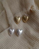 matte heart pierce & earring