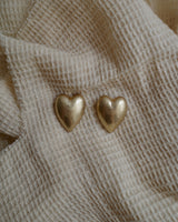 matte heart pierce & earring
