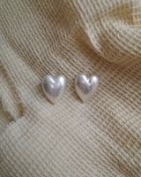 matte heart pierce & earring