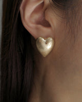 matte heart pierce & earring