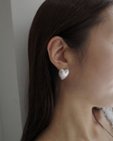 matte heart pierce & earring