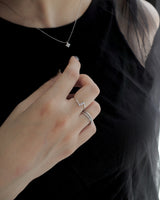 triple small pearl ring