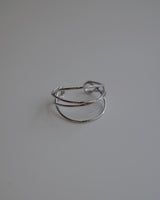 thin cross line ring