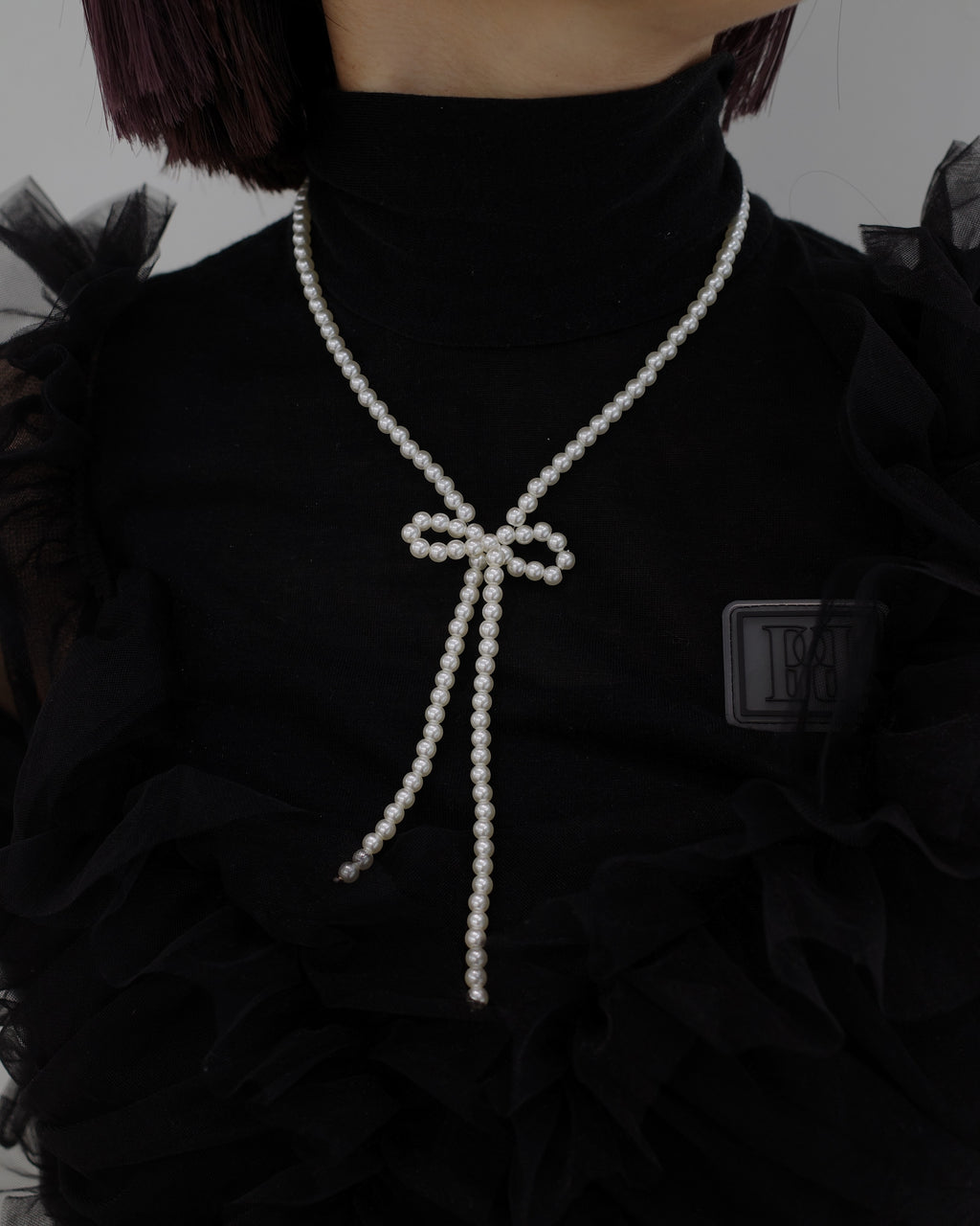 バレエ type Y neck ribbon / Reverence pearl M stina / type Y neck ribbon / Reverence pearl / kids / girl