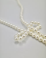 pearl ribbon long necklace