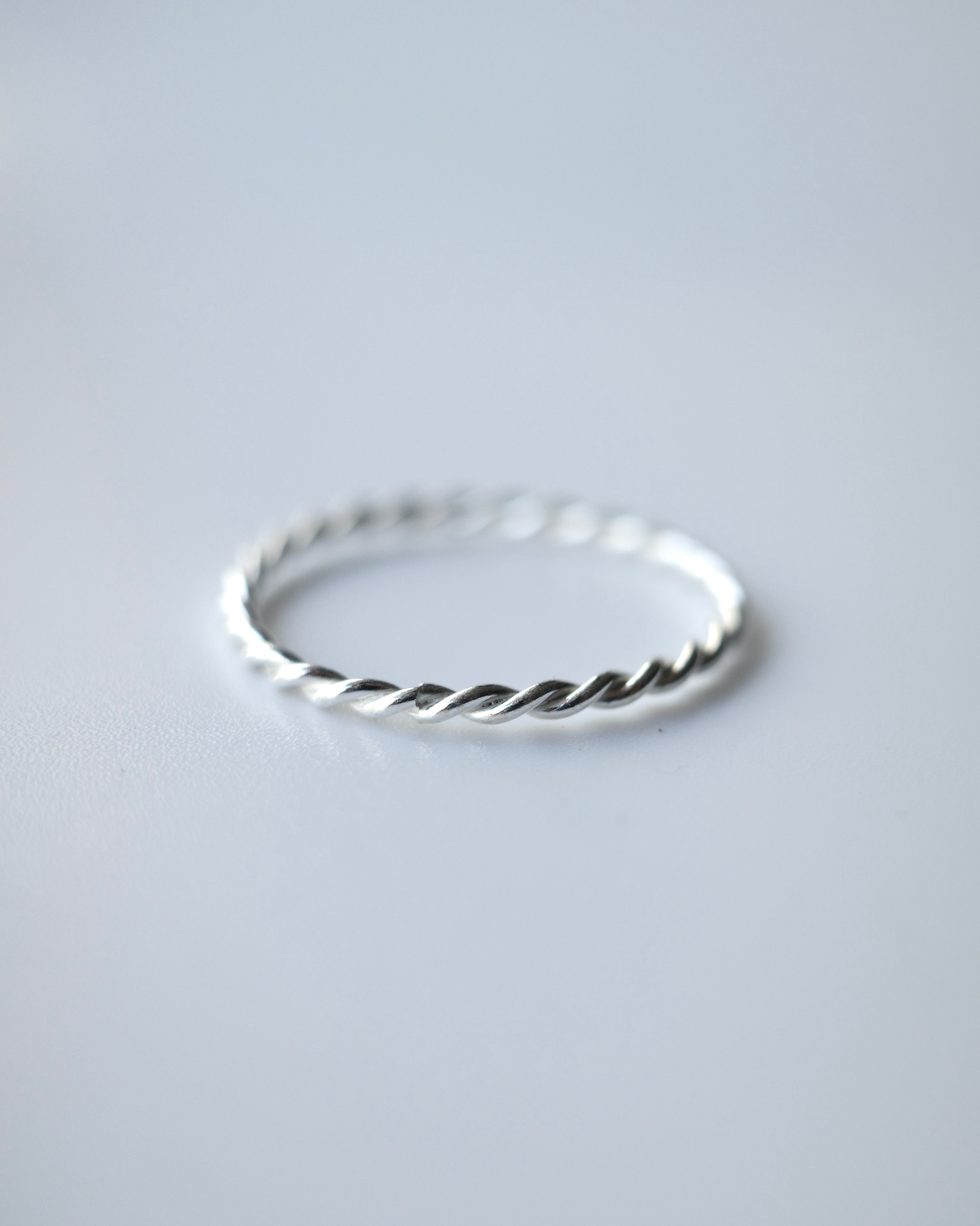 thin rope ring (silver925) - beller
