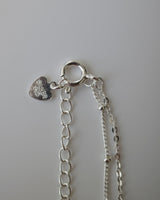dot & chain bracelet(silver925)
