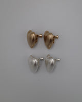 matte heart pierce & earring