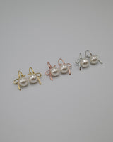 elegant pearl & ribbon pierce