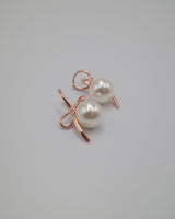 elegant pearl & ribbon pierce