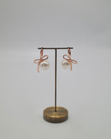 elegant pearl & ribbon pierce