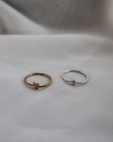 matte knot pinky ring