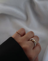 matte knot pinky ring