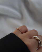 matte knot pinky ring