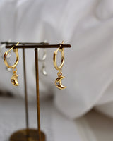 solid moon hanging pierce