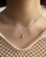 solid moon necklace