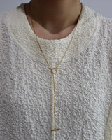 lock chain long necklace