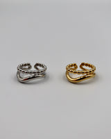 shiny curve dot ring