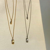 crumpled plate necklace