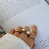 matte puffy thin ring