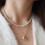 puffy heart necklace