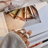 shiny white acryl ring