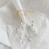 pearl bowknot pierce