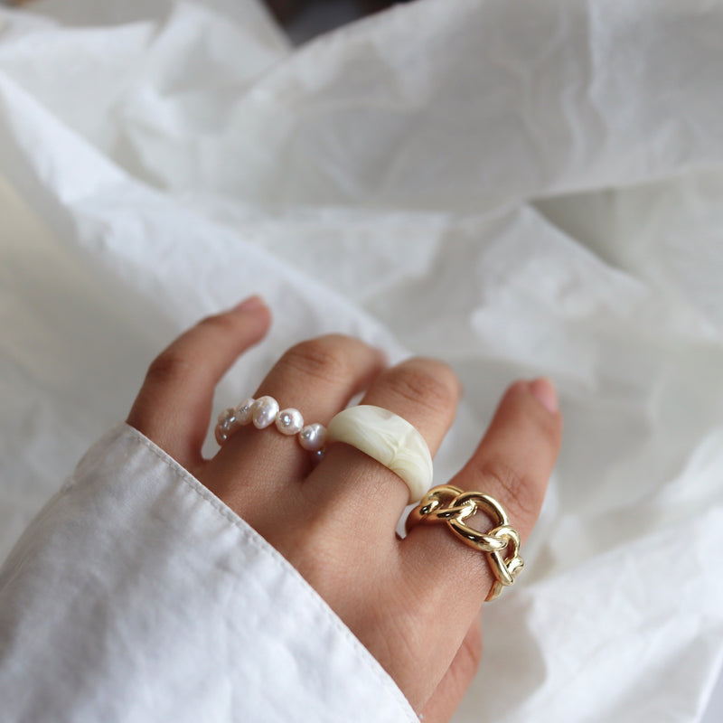 luxury pearl ring