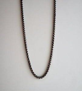 thick black stainless necklace（stainless steel）