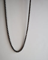 thick black stainless necklace（stainless steel）