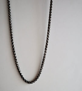 thick black stainless necklace（stainless steel）