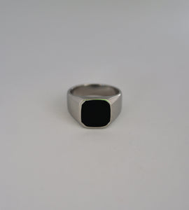 black square signet ring