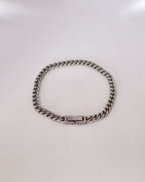 flat chain silver stainless bracelet（stainless steel）