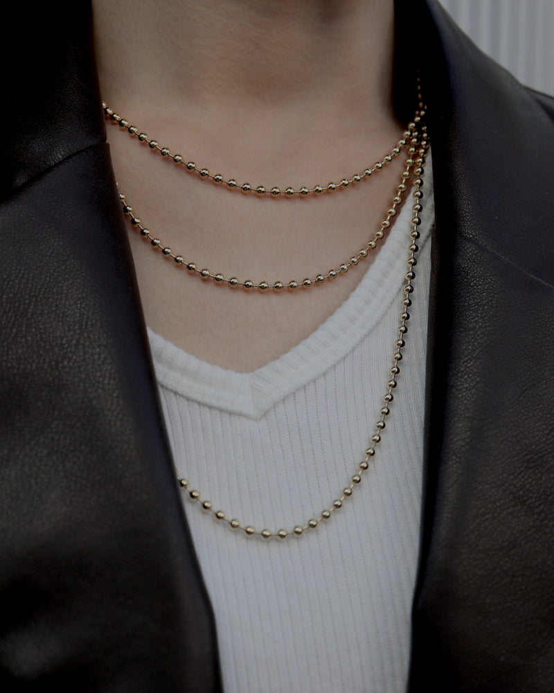 long ball chain necklace