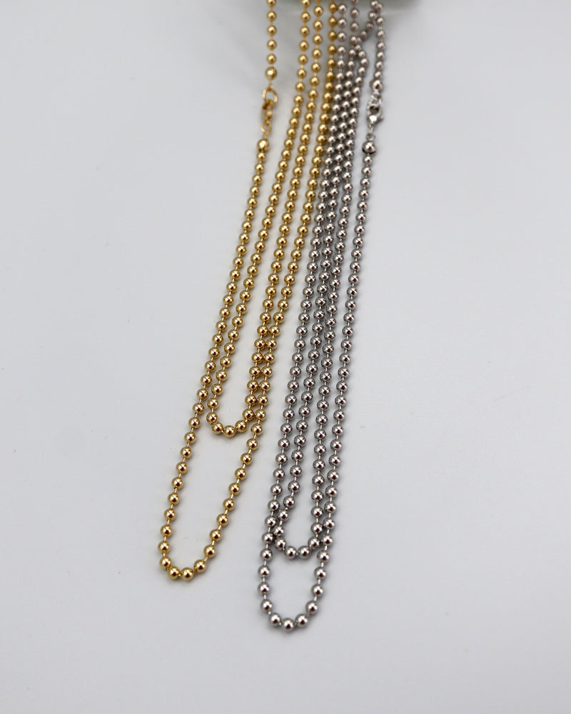 long ball chain necklace