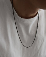 thick black stainless necklace（stainless steel）