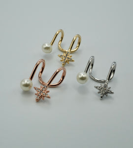 Stern × Perlen-Ear-Cuff