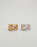 overlapping threads pinky ring & ear cuff