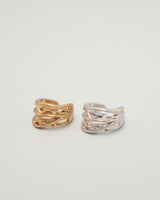 overlapping threads pinky ring & ear cuff