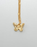 shiny butterfly necklace