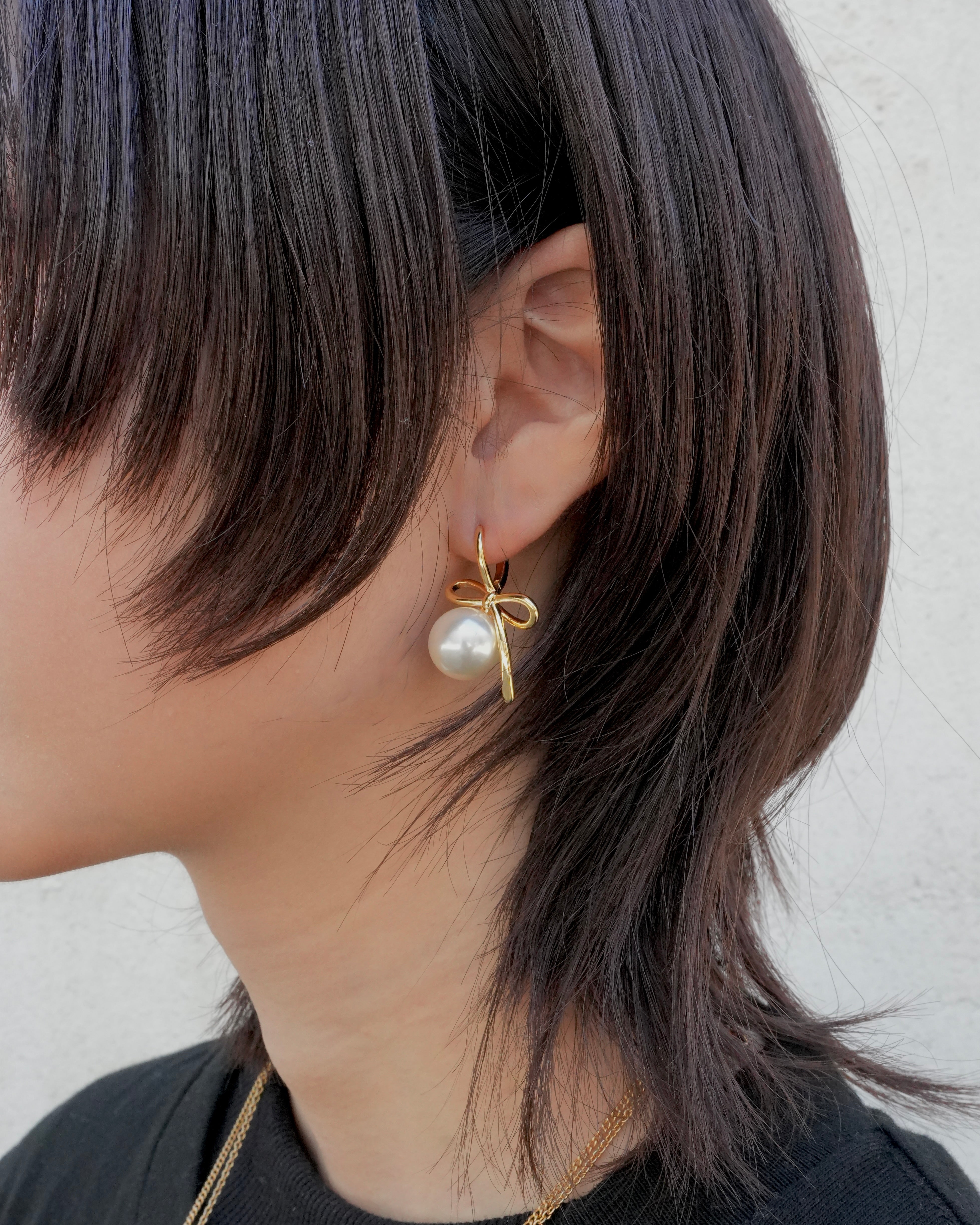 swing ribbon earring ～ｽｳｨﾝｸﾞﾘﾎﾞﾝｲﾔﾘﾝｸﾞ | flower／フラワー