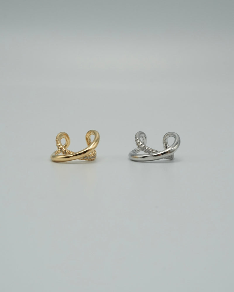 cross cubic ear cuff