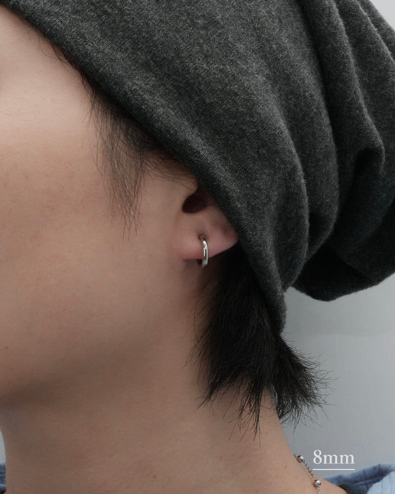 minimal hoop earring（stainless steel）